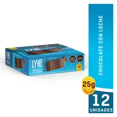 LYNE - Chocolatina leche plegadiza x 12 unidades