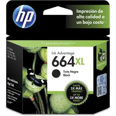HP - Cartucho De Tinta 664xl Negra