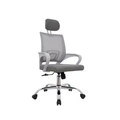 BONNO - Silla de Oficina Con Cabecero Atlantis Gris XJ