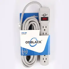 OSBLACK - Multitoma U83 5M 6 salidas Cable 5mts