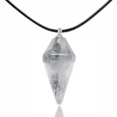 DAYOSHOP - Collar Cuarzo Cristal Pendulo Mas Estuche