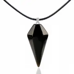 DAYOSHOP - Collar Cuarzo Onix Pendulo Mas Estuche