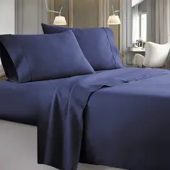 HOGAR DE MIS SUENOS - Juego de sabanas embozadas cama doble140x190cms color azul