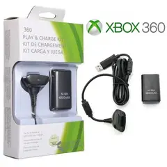 GENERICO - Kit carga y juega bateria pila xbox 360 de cargador control