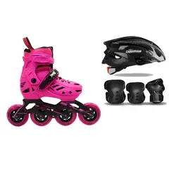 CANARIAM - COMBO PATINES BLACK MAGIC PRO PLUS FUC 31-34 KITC4 CASCO SONIC