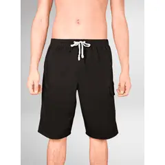 SHAKTIS - Bermuda unicolor dril strech negro 2424