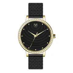 19V69 ITALIA - Reloj Mujer Negro + 5 Complementos de Lujo Incluidos