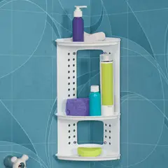 DAMECOS - Repisa Esquinera De Baño Doble