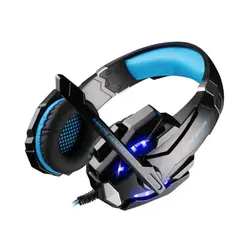 KOTION EACH - Audifono Diadema Gamer G9000 Con Adaptador Azul