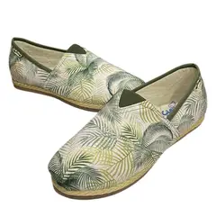 XIAN SHOES - Alpargata hombre yute palmeras verde