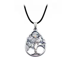 DAYOSHOP - Collar Cuarzo Luna Arbol Gota Mas Estuche