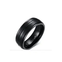 UBMD - Anillo 100% Carburo Titanio 3 Lineas Hombre 8mm Negro