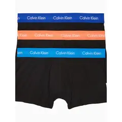 CALVIN KLEIN - 3 Pack de Low Rise Trunk Negros En Algodón