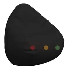MUEBLES FANTASIA - Puff Pera Cuerotex Negro GRANDE Muebles fantasía