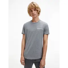 CALVIN KLEIN - Camiseta Slim De Algodón Orgánico Gris