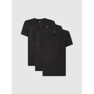 CALVIN KLEIN - Paquete De 3 Camisetas Negras Cuello V Para Hombre