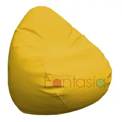 MUEBLES FANTASIA - Puff Pera Cuerotex Amarillo GRANDE Muebles fantasía