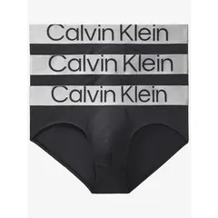 CALVIN KLEIN - Paquete De 3 Calzoncillos Negros Hip Brief