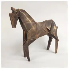 PLINI - Caballo Bronce 21cm Resina