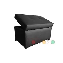 MUEBLES FANTASIA - Baúl Zapatero 75cm Cuerotex Negro Muebles fantasía
