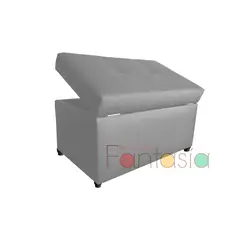 MUEBLES FANTASIA - Baúl Zapatero 75cm Cuerotex Gris claro Muebles fantasía