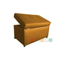 MUEBLES FANTASIA - Baúl Zapatero 75cm Cuerotex Mostaza Muebles fantasía