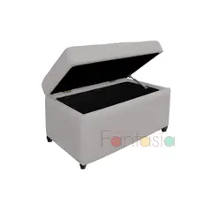 MUEBLES FANTASIA - Baúl Zapatero 75cm Blanco en Tela Muebles Fantasía