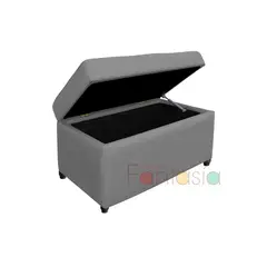 MUEBLES FANTASIA - Baúl Zapatero 75cm Gris claro en Tela Muebles Fantasía