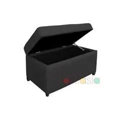 MUEBLES FANTASIA - Baúl Zapatero 75cm Negro en Tela Muebles Fantasía