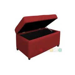 MUEBLES FANTASIA - Baúl Zapatero 75cm Rojo en Tela Muebles Fantasía