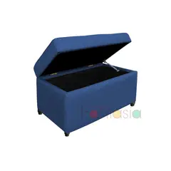 MUEBLES FANTASIA - Baúl Zapatero 75cm Azul en Tela Muebles Fantasía