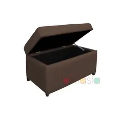 MUEBLES FANTASIA - Baúl Zapatero 75cm Chocolate en Tela Muebles Fantasía