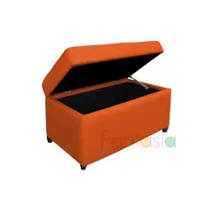 MUEBLES FANTASIA - Baúl Zapatero 75cm Naranja en Tela Muebles Fantasía