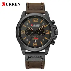 CURREN - Reloj Hombre 8314 Cuarzo Cronografo Correa De Cuero Lujo
