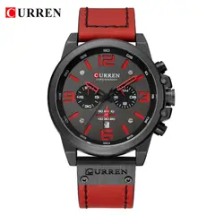 CURREN - Reloj Hombre 8314 Cuarzo Cronografo Correa De Cuero Lujo