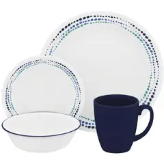 CORELLE - Vajilla 16 pzs redonda ocean blues 1119403 azul