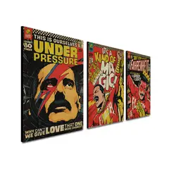 ART INDUSTRY - Triptico 60x25 Cms Decorativo Queen 3