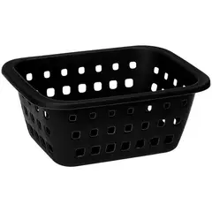 SANREMO - Canasto plástico negro pequeño 1,4 litros