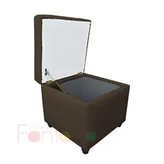 MUEBLES FANTASIA - Puff Baul 45 cm Tela Memphis Marron