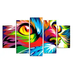 ART INDUSTRY - Cuadro Decorativo Gato Colors 100 X 70 Cm
