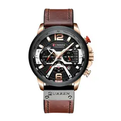CURREN - Reloj Hombre 8329 Cuarzo Cronografo Correa De Cuero Lujo
