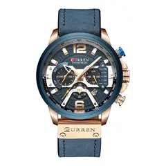 CURREN - Reloj Hombre 8329 Cuarzo Cronografo Correa De Cuero Lujo