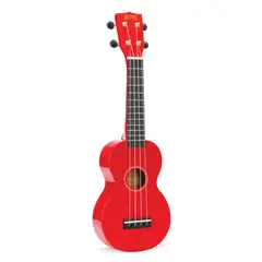MAHALO - UKULELE SOPRANO ROJO INCLUYE PACK DE INICIACION Y ESTUCHE.