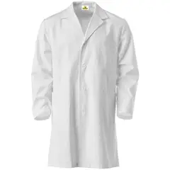 PATICO'S - Bata de laboratorio manga larga en dacrón - blanco