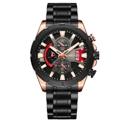 CURREN - Reloj 8401 Cuarzo Acero Inoxidable Cronógrafos