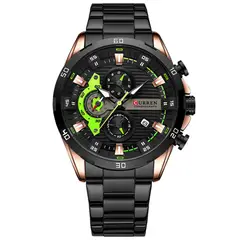 CURREN - Reloj 8402 Cuarzo Acero Inoxidable Cronógrafos