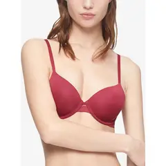 CALVIN KLEIN - Brassier Rojo Microfibra Lightly Forrada Pc Mujer Rojo