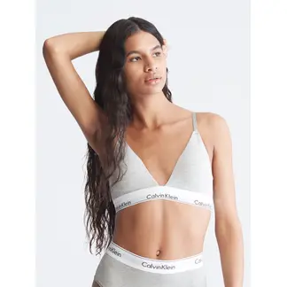 CALVIN KLEIN - Bralette Gris En Triángulo Para Mujer