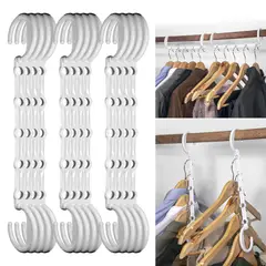 ENERGY PLUS - Gancho ahorrador espacio 5en1 Organizador closet X12 Unid