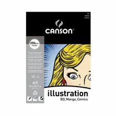 CANSON - Block Ilustration A4, 250 g 12 Hj